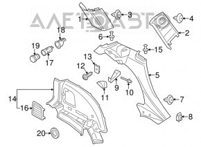 Rear pillar trim rear right Mini Cooper Countryman R60 10-16 ser