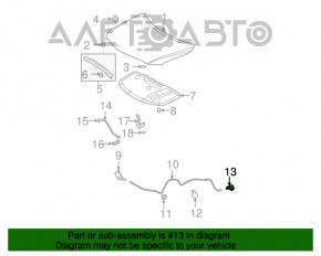 Hood lock handle interior Toyota Prius 30 10-15 beige