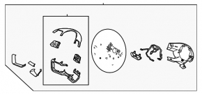 Naked steering wheel for a Hyundai Elantra 21-23 with black tires.