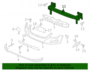 Front bumper reinforcement VW Tiguan 09-17 SIGNEDA