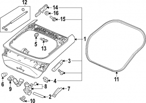 Trunk door trim side inner left Honda Civic XI FE/FL 22- 5d