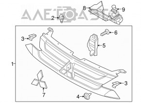 Radiator grille Mitsubishi Outlander 16-18