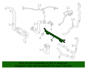 Cooling system pipes metal Audi Q5 80A 18-20 3.0T