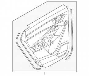 Door trim panel, rear right, Audi Q3 83A 19-25