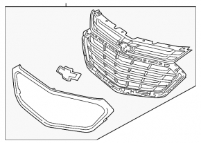 Radiator grill grill Chevrolet Equinox 18-21