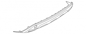 Nissan Rogue 21-23 rear bumper lip gray US built