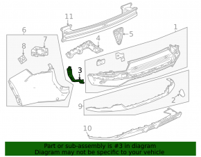 Right rear bumper bracket Chevrolet Equinox EV 24-26