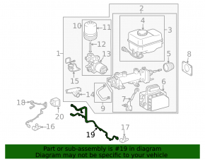 Rear left ABS sensor wire for Lexus LX570 08-21