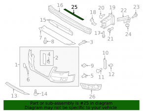 Front bumper trim Audi A4 B8 08-11 prerest