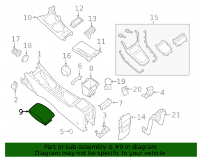 Armrest Nissan Sentra 13-19 leather black