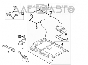 Left ceiling handle for Mazda CX-7 06-08