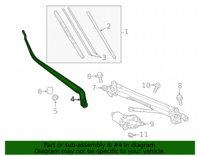 Right wiper arm Mazda CX-5 13-16