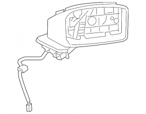 Left side mirror assembly for Mazda CX-9 16-17 turn signal