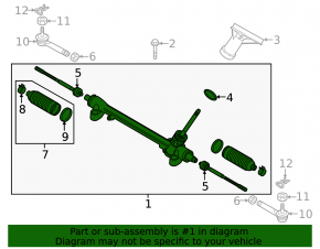 Mazda CX-50 23-25 steering rack without rods