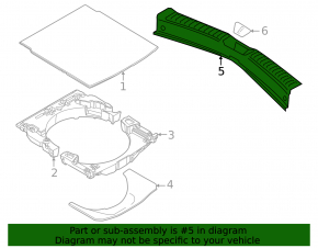 Mazda CX-50 23-25 trunk opening trim, black, scratches