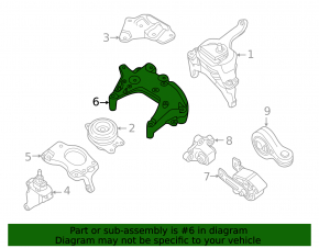 Engine mount bracket right Nissan Altima 13-18 2.5