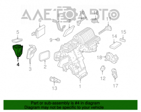 Upper heater air intake for Mercedes X164 GL W164 ML W251 R