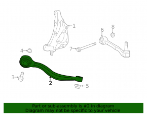 Lower control arm front left front Cadillac ATS 13- awd