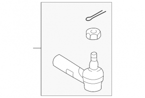 Right steering rod with tip for Toyota Corolla e12 02-08