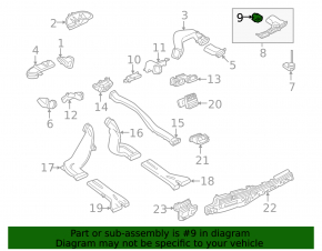 Audi A4 B9 17-25 front panel air duct motor actuator