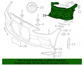 Front bumper mount left inner frame BMW 3 G20 19-25 M3