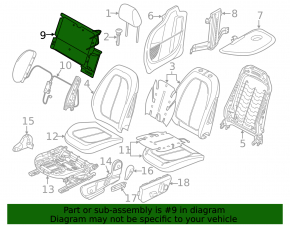 Lumbar support for the driver's seat BMW X1 F48 16-22 with pump