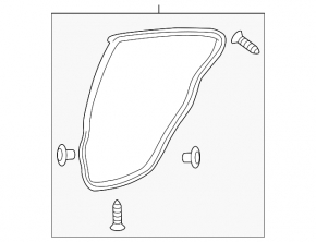 Rear left door seal for Lexus GS300 GS350 GS430 GS450h 06-11
