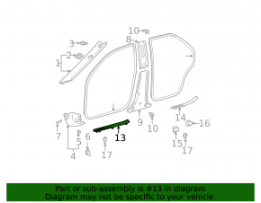 Front left door sill trim for Toyota Camry v30 2.4