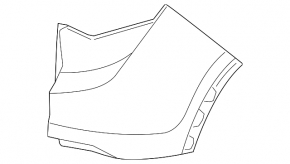 Rear bumper bare left fang Honda CRV 12-14 prerest