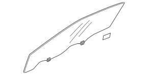 Front right door glass for Honda CRZ 11-13