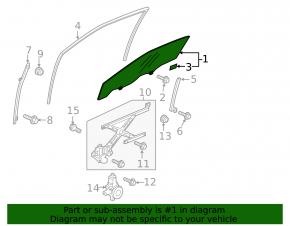 Front right door glass for Honda CRZ 11-13