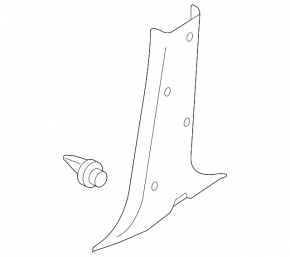 Lower left center pillar trim for Nissan Versa 1.8 10-12