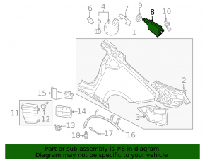 Fuel filler flap lock Infiniti Q50 14-24