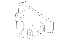 VW Touareg 11-17 washer reservoir without headlight washers with sensor, neck and lid
