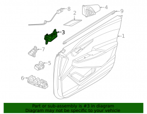 Inner front left door handle for Kia EV6 22-24