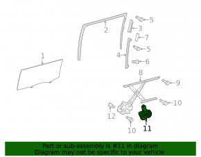 Window lifter with motor rear left Toyota Sienna 15-20