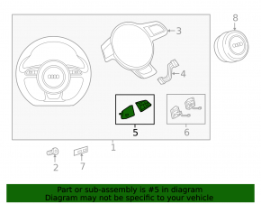 Steering wheel controls Audi Q3 8U 15-18