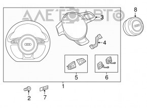 Steering wheel controls Audi Q3 8U 15-18