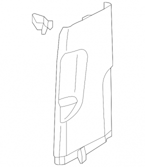 Center pillar trim lower left Audi A3 8V 15-20 4d, 5d, black
