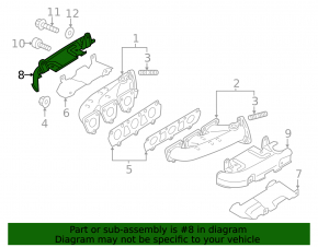 Exhaust manifold guard upper right Porsche Cayenne 958 11-17 Hybrid