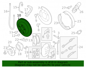 Brake disc rear right Porsche Cayenne 958 11-17 turbo 358mm
