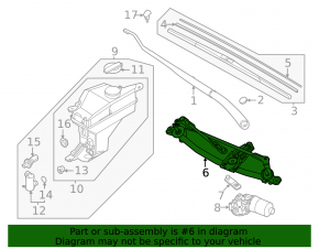 Kia EV6 22-24 Windscreen Wiper Trapezoid with Motor