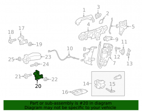 Lower front right door hinge for Mercedes A-class V177 19-22
