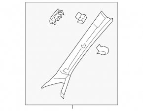 Front pillar trim left upper Mercedes C-class W205 15-21 gray