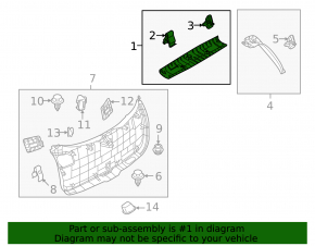 Upper trunk lid trim for Mazda CX-5 13-16 black