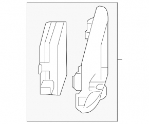 Blind Spot Sensor Bracket Right Jaguar F-Pace X761 17-20 Type 2