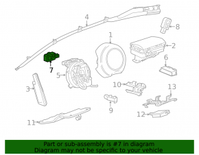 Airbag sensor rear left Chevrolet Malibu 13-16