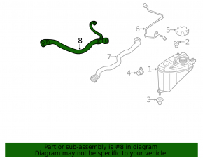 Lower cooling hose BMW 5 G30 21-23 2.0T, 530e hybrid