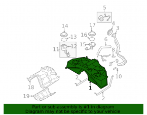 Fuel tank Infiniti G25 G37 4d 09-13