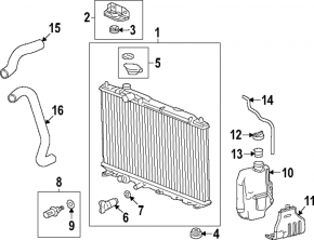 Radiator Expansion Tank Bracket Honda Civic XI FE/FL 22- 2.0
